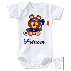 Body personnalisé Teddy bear France et prénom 