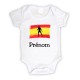 Body bébé personnalisé avec le drapeau de l'Espagne et le prénom