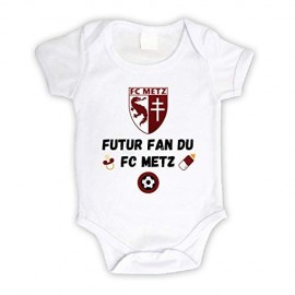 Body bébé personnalisé futur fan du FC Metz