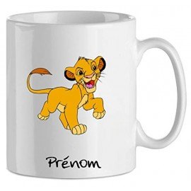 Mug tasse personnalisé avec Simba du roi lion et prénom