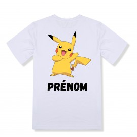 T-shirt enfant personnalisé Pokemon avec Pikachu et prénom