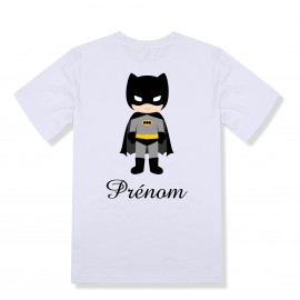 T-shirt enfant personnalisé mini Batman et prénom