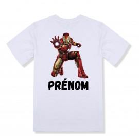 T-shirt enfant personnalisé Iron man et prénom