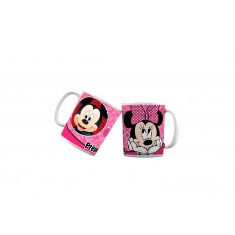 Mug tasse personnalisé avec Minnie qui pense a Mickey