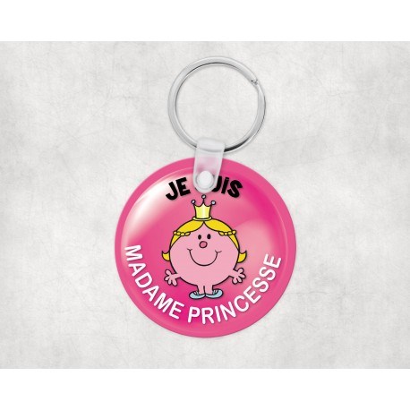 Porte clé personnalisé je suis madame princesse
