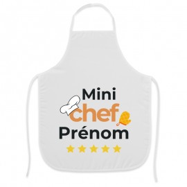 Tablier pour enfant personnalisé Mini Chef avec prénom