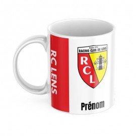 Mug tasse personnalisé foot RC Lens et prénom