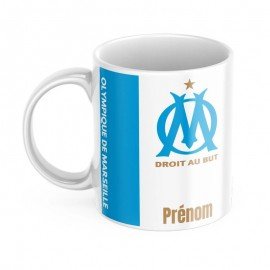 Mug tasse personnalisé foot OM et prénom