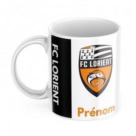 Mug tasse personnalisé foot FC Lorient et prénom